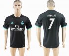 2017-2018 Real Madrid #7 RONALDO thailand version black soccer jersey away