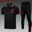 2023-2024 Manchester United Club Polo black soccer uniforms with long shorts C1048