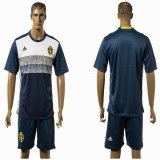 2016 Sweden team dark blue soccer jersey away