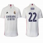 2020-2021 Real Madrid Thailand version #22 ISCO white soccer uniforms home