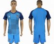 2018 World cup Spain Lake blue goalkeeper soccer jersey
