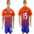 2016-2017 Manchester city club NAVAS #15 orange soccer jersey away