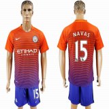 2016-2017 Manchester city club NAVAS #15 orange soccer jersey away