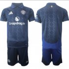 2024-2025 Manchester United club dark blue soccer jerseys second away