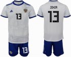 2018 World Cup Russia team #13 JIKIA whtie blue soccer jersey away