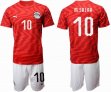 2019-2020 Egypt team #10 M.SALAH red soccer jersey home