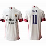 2020-2021 Real Madrid Thailand version #11 BALE white soccer uniforms home