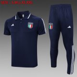 2023-2024 Italy team blue Polo soccer uniforms with Long Trousers -C1040