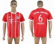 2017-2018 Bayern Munich Thailand version #6 THIAGO red soccer uniforms home