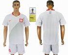 FIFA World Cup and Russia 2018Poland team white soccer jersey home