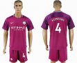 2017-2018 Manchester City #4 KOMPANY red soccer jerseys away