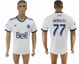 2017-2018 Vancouver Whitecaps Thailand version MORALES #77 white soccer jersey home