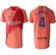 2018-2019 Barcelona Thailand version #4 I.RAKITIC pink soccer jersey away