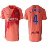 2018-2019 Barcelona Thailand version #4 I.RAKITIC pink soccer jersey away