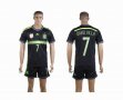 2014 World Cup Spain team DAVID VILLA 7 black soccer jersey away