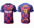 2019-2020 Barcelona thailand version #9 SUAREZ red blue soccer uniforms home