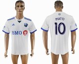 2017-2018 Montreal Impact Thailand version #10 PIATTI white soccer jersey away