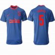 2020-2021 Atletico Madrid club #5 THOMAS thailand version blue soccer jersey away