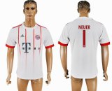 2017-2018 Bayern Munich club #1 NEUER thailand version white soccer jersey away