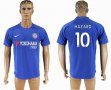 2017-2018 Chelsea FC club #10 HAZARD thailand version blue soccer jersey home