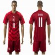 2016 Czech Republic team SKODA #11 red soccer jersey home