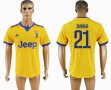 2017-2018 Juventus FC #21 DYBALA thailand version Yellow soccer jersey away