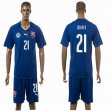 2015-2016 Slovakia team DURIS #21 soccer jersey blue away