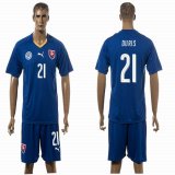 2015-2016 Slovakia team DURIS #21 soccer jersey blue away