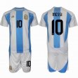 2024-2025 Argentina Team #10 MESSI white skyblue soccer jerseys home