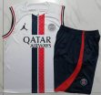 2023-2024 Paris Saint-Germain club white blue soccer vest uniforms D888