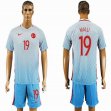 2016 Turkey team MALLI #19 skyblue soccer jersey away
