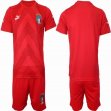 2022 World Cup Italy team red goalkeepe soccer jerseys 01