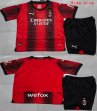 2023-2024 AC Milan club red black kid soccer uniforms home-GD