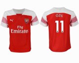 2018-2019 Arsenal thailand version #11 OZIL white red soccer jersey home