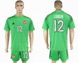 Russia #12 LODIGIN green goalkeeper Soccer jersey