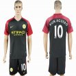 2016-2017 Manchester City club KUN AGUERO #10 black soccer jersey away