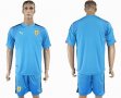 2018 World Cup Uruguay Lake blue goalkeeper soccer jersey