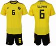 2018 World cup Belgium #6 TIELEMANS yellow soccer jersey away