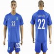 2016-2017 Greece team SAMARIS #22 blue soccer jersey away