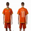 2015-2016 Wales team BALE #11 orange soccer jersey home