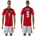 2016 Austria European Cup OKOTIE #9 red white soccer jersey home