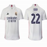 2020-2021 Real Madrid Thailand version #22 ISCO white soccer uniforms home