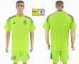 Spain Fluorescent green goalkeeper soccer jersey FIFA World Cup and Russia 2018 patch