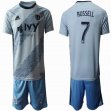 2019-2020 Sporting Kansas City #7 RUSSELL gray skyblue soccer jersey home