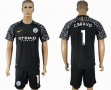 2017-2018 Manchester city #1 C.BRAVO black goalkeeper soccer jersey