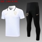 2023-2024 Corinthians white black Polo Soccer uniforms with Long Trousers -C1010