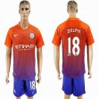 2016-2017 Manchester city club DELPH #18 orange soccer jersey away