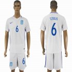 2016-2017 Greece team TZIOLIS #6 white soccer jersey home