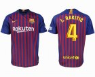 2018-2019 Barcelona thailand version #4 I.RAKITIC red blue soccer jersey home