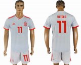 2018 World cup Spain team #11 UITOLO white soccer jersey away